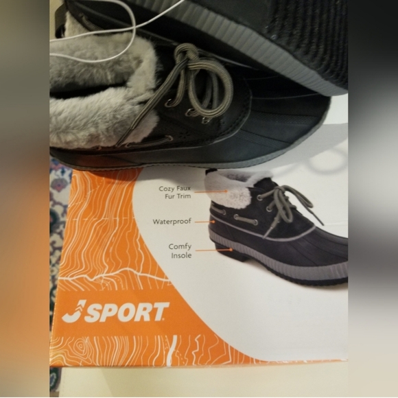 JSPORT Boots Woman's Waterproof Duck Faux-fur All-weather Shoes … - Picture 2 of 12